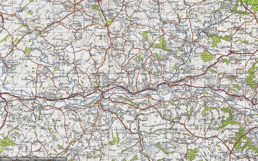 Old Map of Boraston, 1947 in 1947