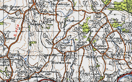 Old map of Boraston Dale in 1947