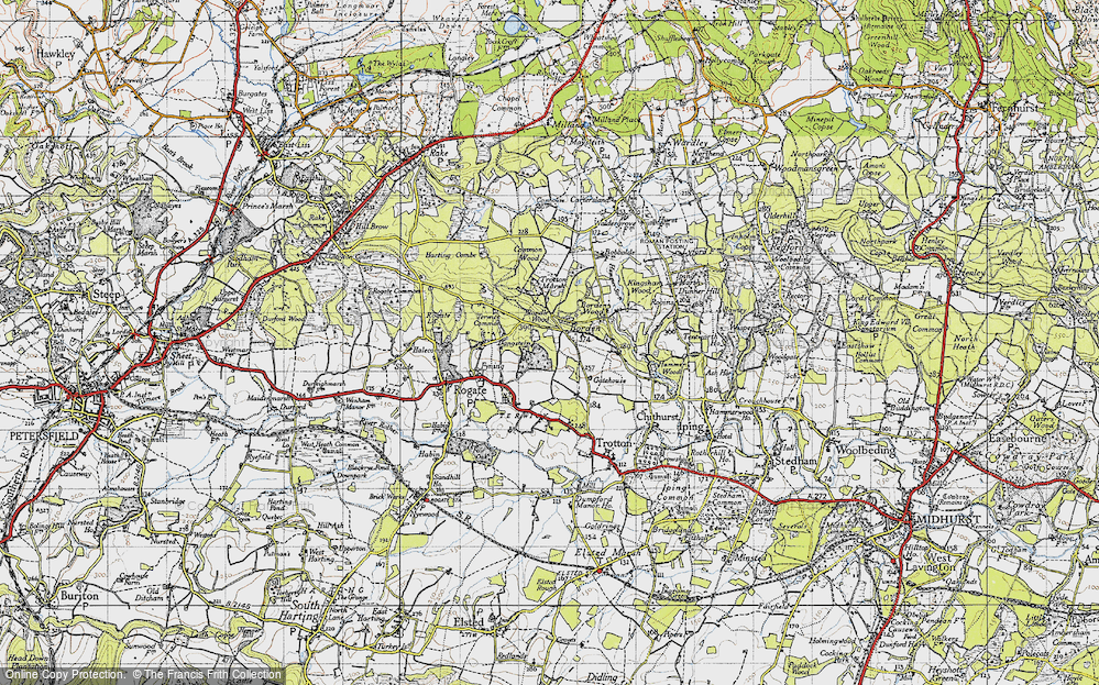 Old Map of Borden, 1945 in 1945