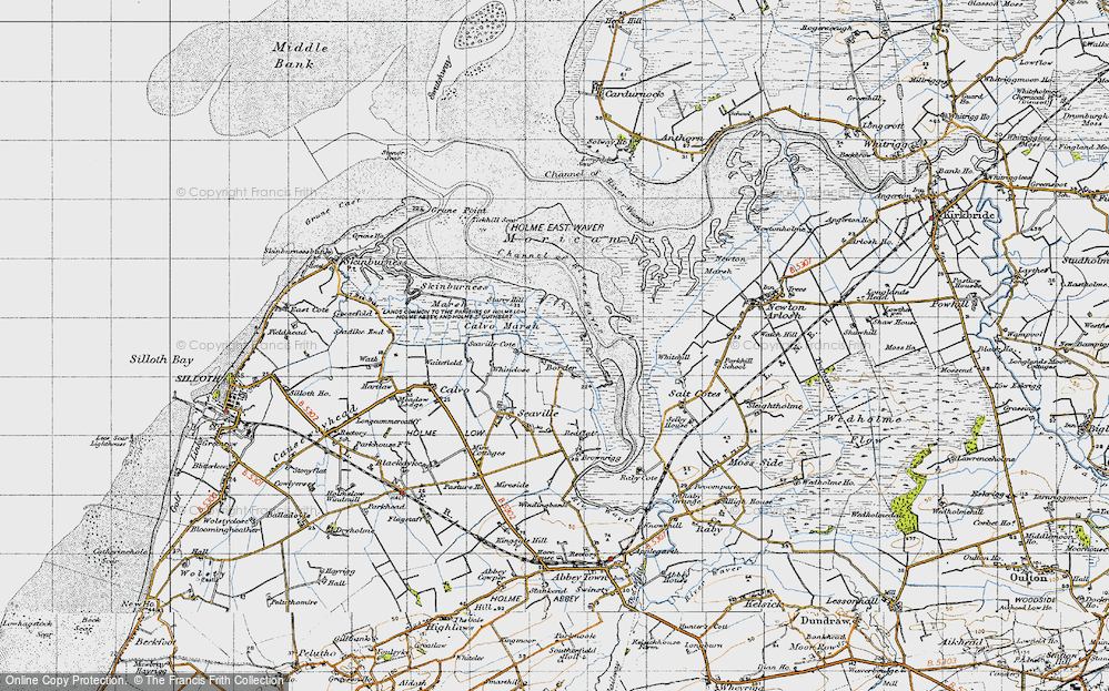 Old Map of Historic Map covering Whinclose in 1947