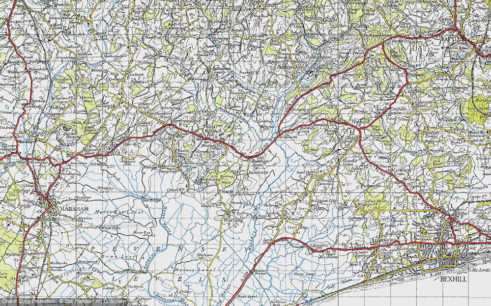 Old Map of Boreham Street, 1940 in 1940