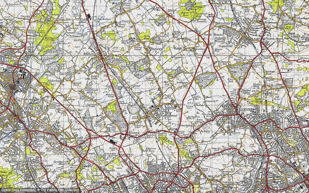 Old Map of Borehamwood, 1946 in 1946