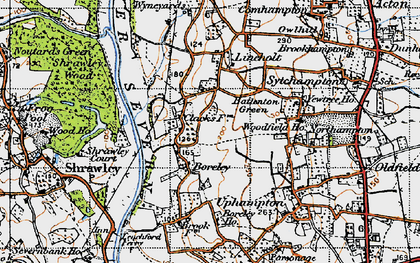 Old map of Boreley Ho in 1947