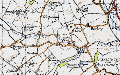 Old map of Borley Green in 1946