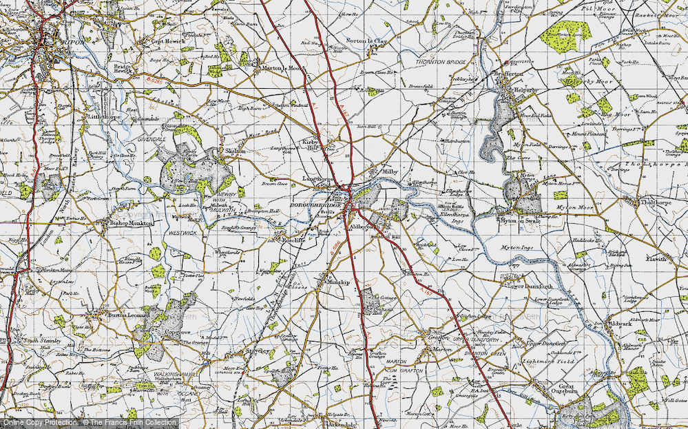 Old Map of Boroughbridge, 1947 in 1947