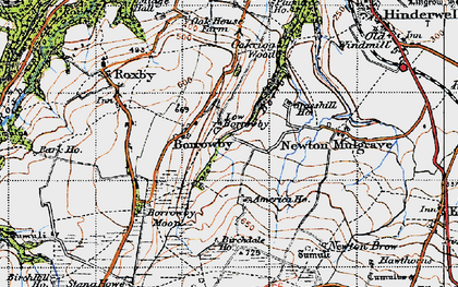Old map of Borrowby in 1947