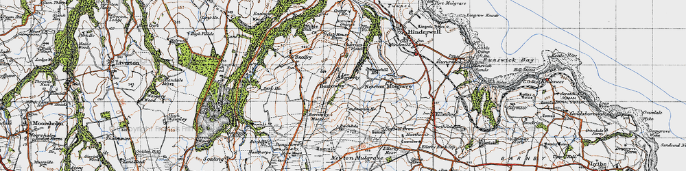 Old map of Birchdale Ho in 1947