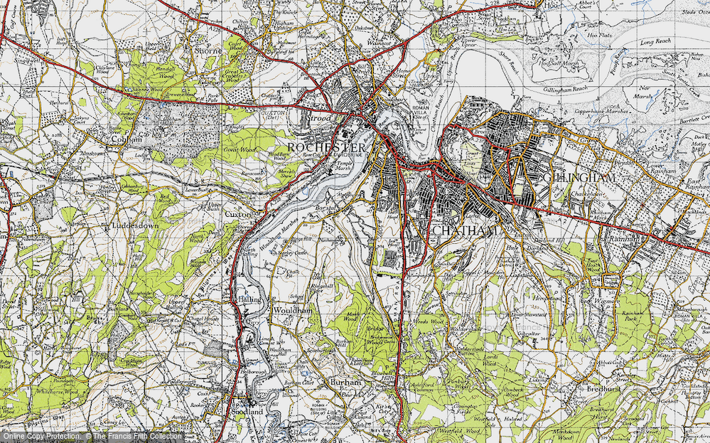 Old Map of Borstal, 1946 in 1946
