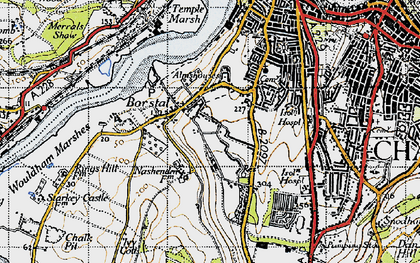 Old map of Borstal in 1946