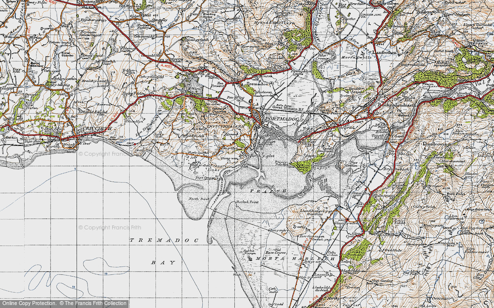Old Map of Borth-y-Gest, 1947 in 1947