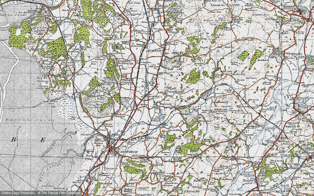 Old Map of Historic Map covering Buckstone Ho in 1947