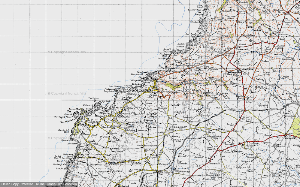 Old Map of Boscastle, 1946 in 1946