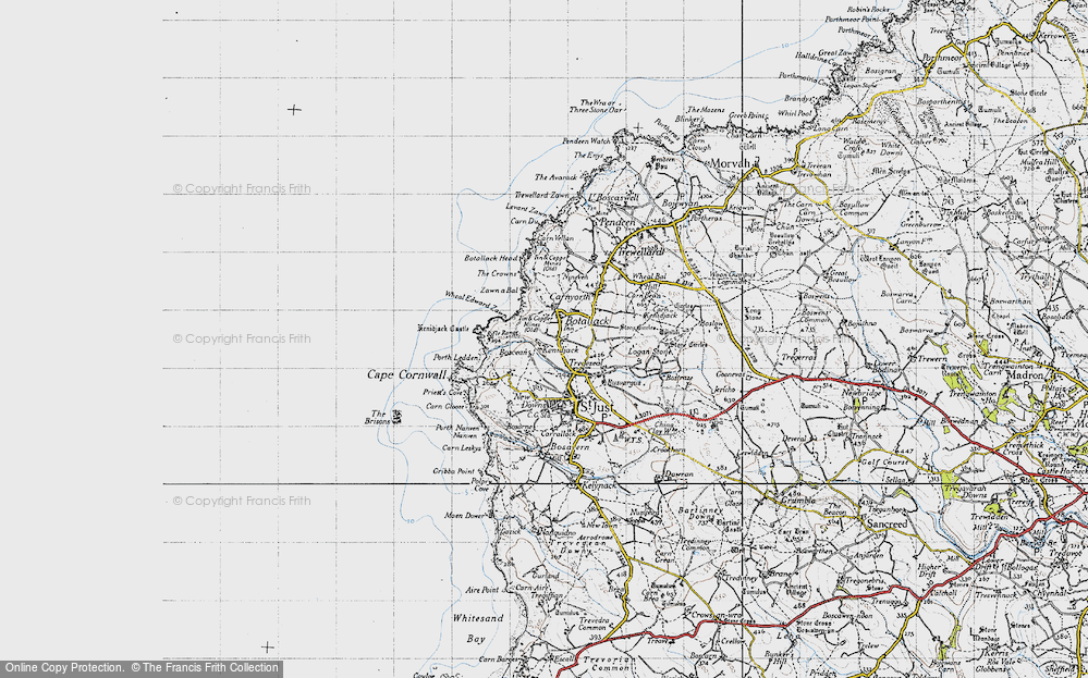 Old Map of Boscean, 1946 in 1946