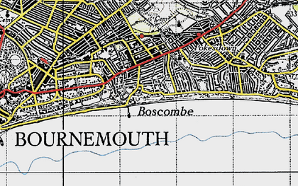 Old map of Boscombe in 1940