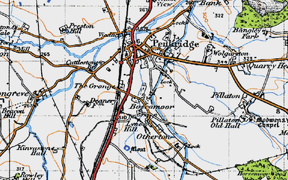 Old map of Boscomoor in 1946