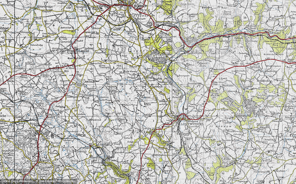 Old Map of Boslymon, 1946 in 1946