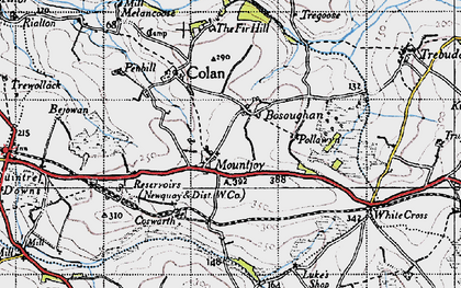 Old map of Bosoughan in 1946