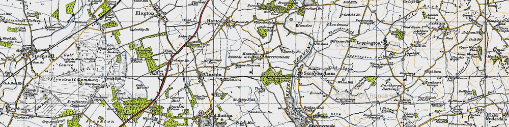 Old map of Barnby Ho in 1947