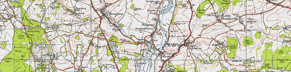 Old map of Beech Barrow in 1945
