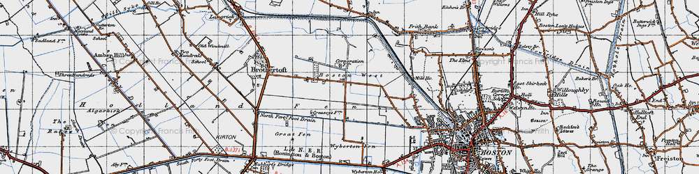 Old map of Barley Close in 1946