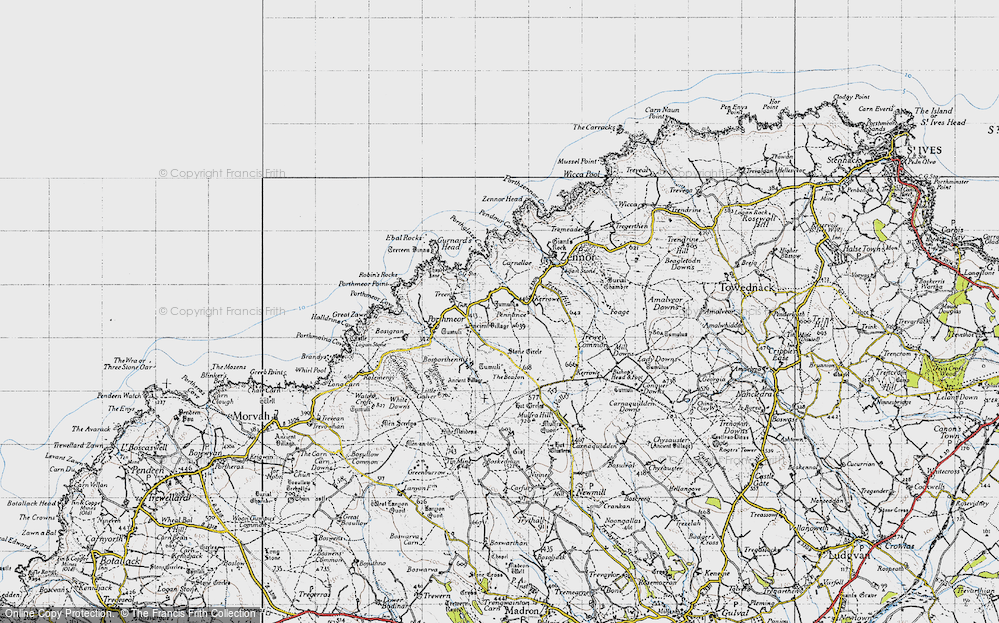 Old Map of Boswednack, 1946 in 1946