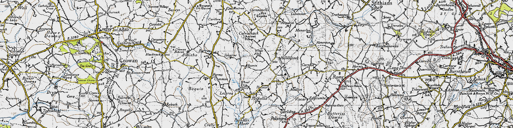 Old map of Boswin in 1946