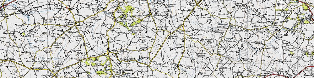 Old map of Boswyn in 1946