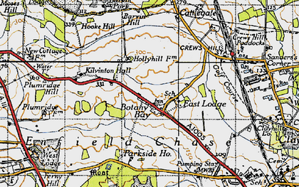 Old map of Barvin Hill in 1946
