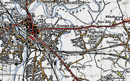 Old map of Botcherby in 1947