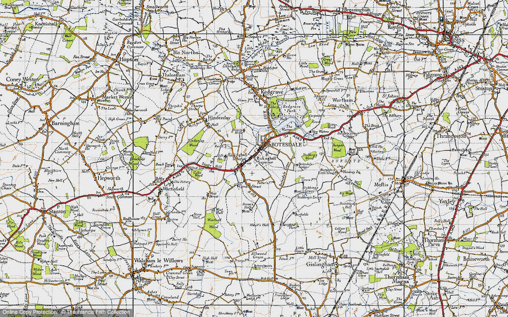 Old Map of Botesdale, 1946 in 1946