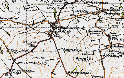 Old map of Borrowscale in 1947
