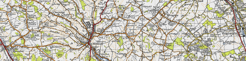 Old map of Botley in 1946