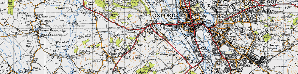Old map of Botley in 1947
