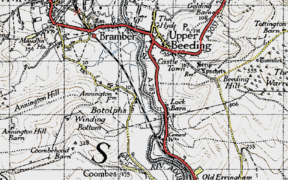 Old map of Annington in 1940