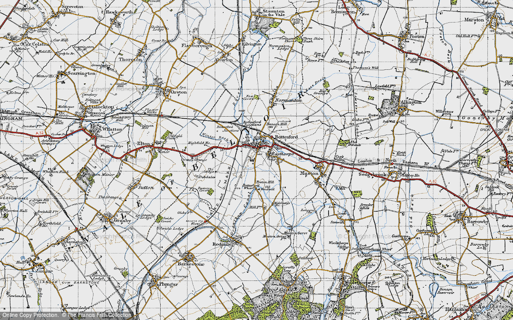 Old Map of Bottesford, 1946 in 1946