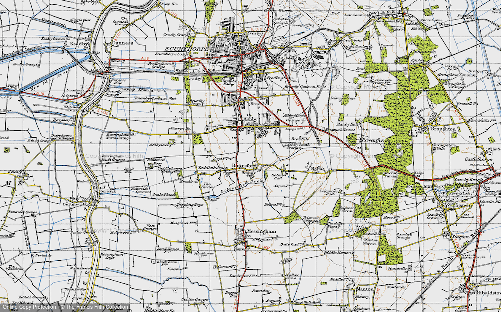 Old Map of Bottesford, 1947 in 1947