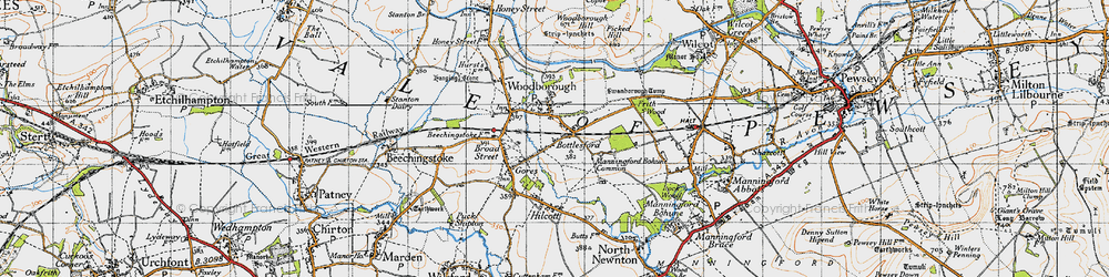 Old map of Bottlesford in 1940
