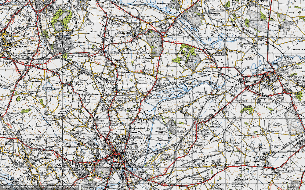 Old Map of Bottom Boat, 1947 in 1947