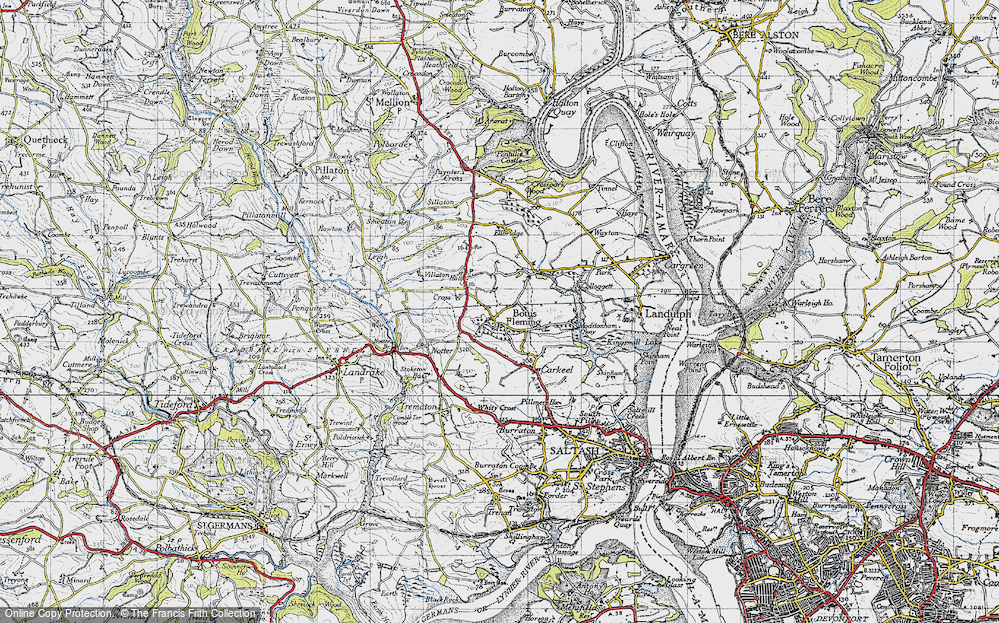 Old Map of Botusfleming, 1946 in 1946