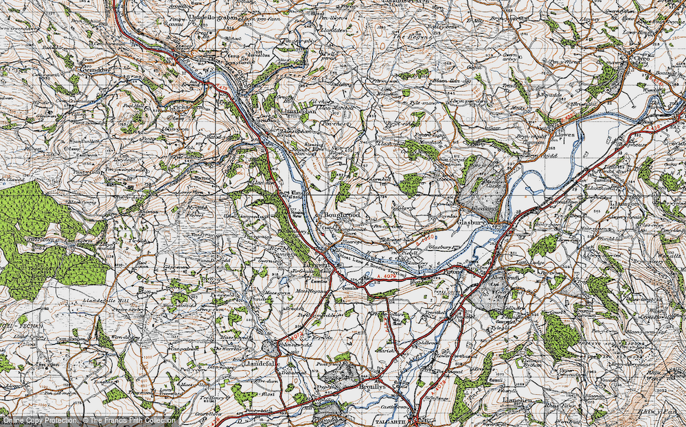 Old Map of Boughrood, 1947 in 1947