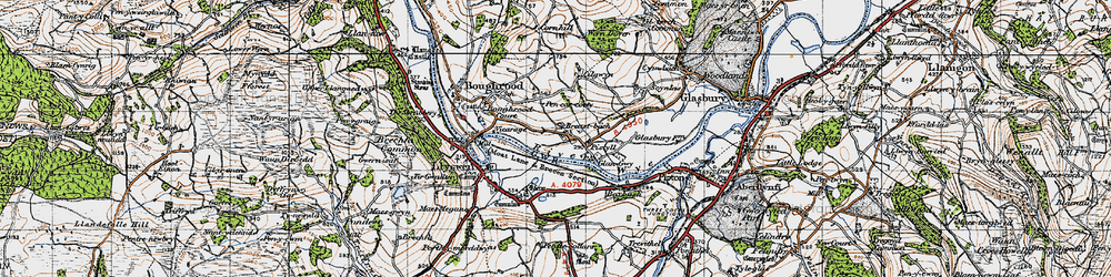 Old map of Boughrood Brest in 1947