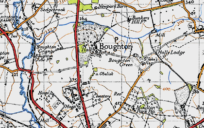 Old map of Boughton Green in 1946