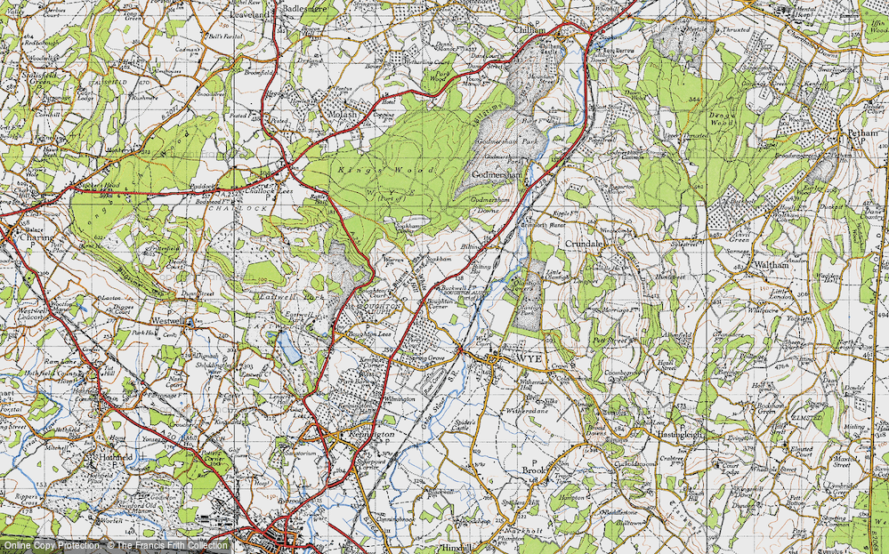 Old Map of Boughton Corner, 1940 in 1940