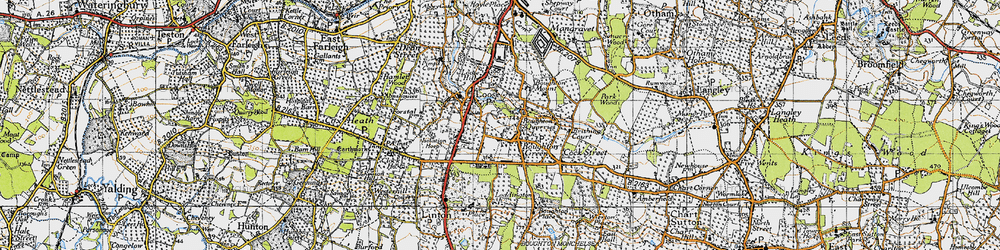 Old map of Boughton Green in 1940
