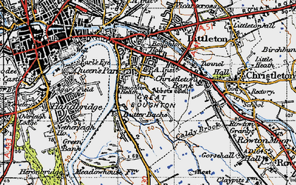 Old map of Boughton Heath in 1947