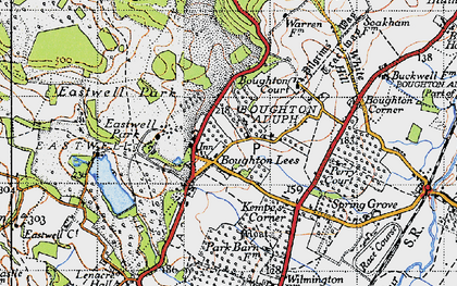 Old map of Boughton Lees in 1940