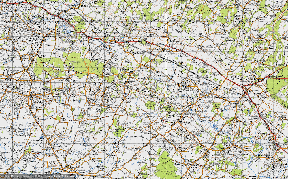 Old Map of Boughton Malherbe, 1940 in 1940