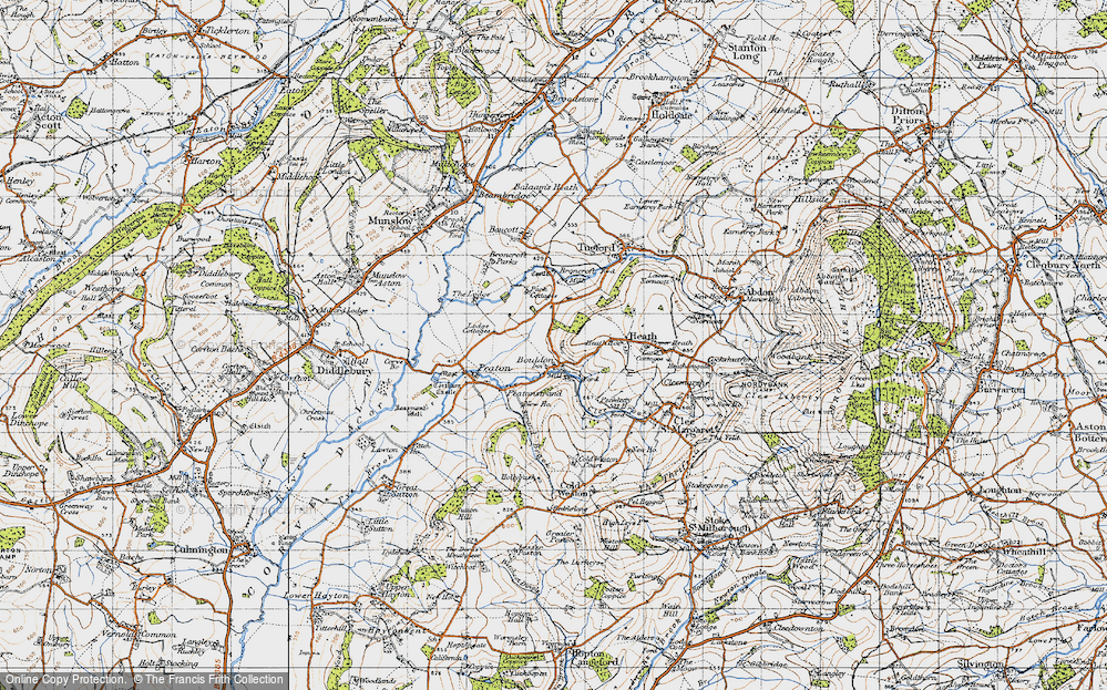Old Map of Historic Map covering Wynett Coppice in 1947