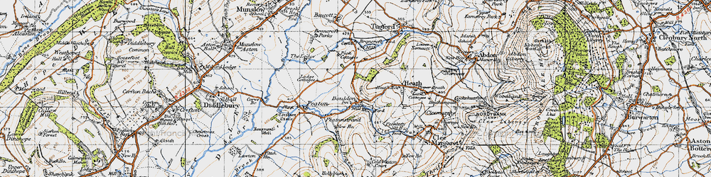 Old map of Wynett Coppice in 1947