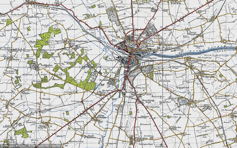 Old Map of Boultham, 1947 in 1947